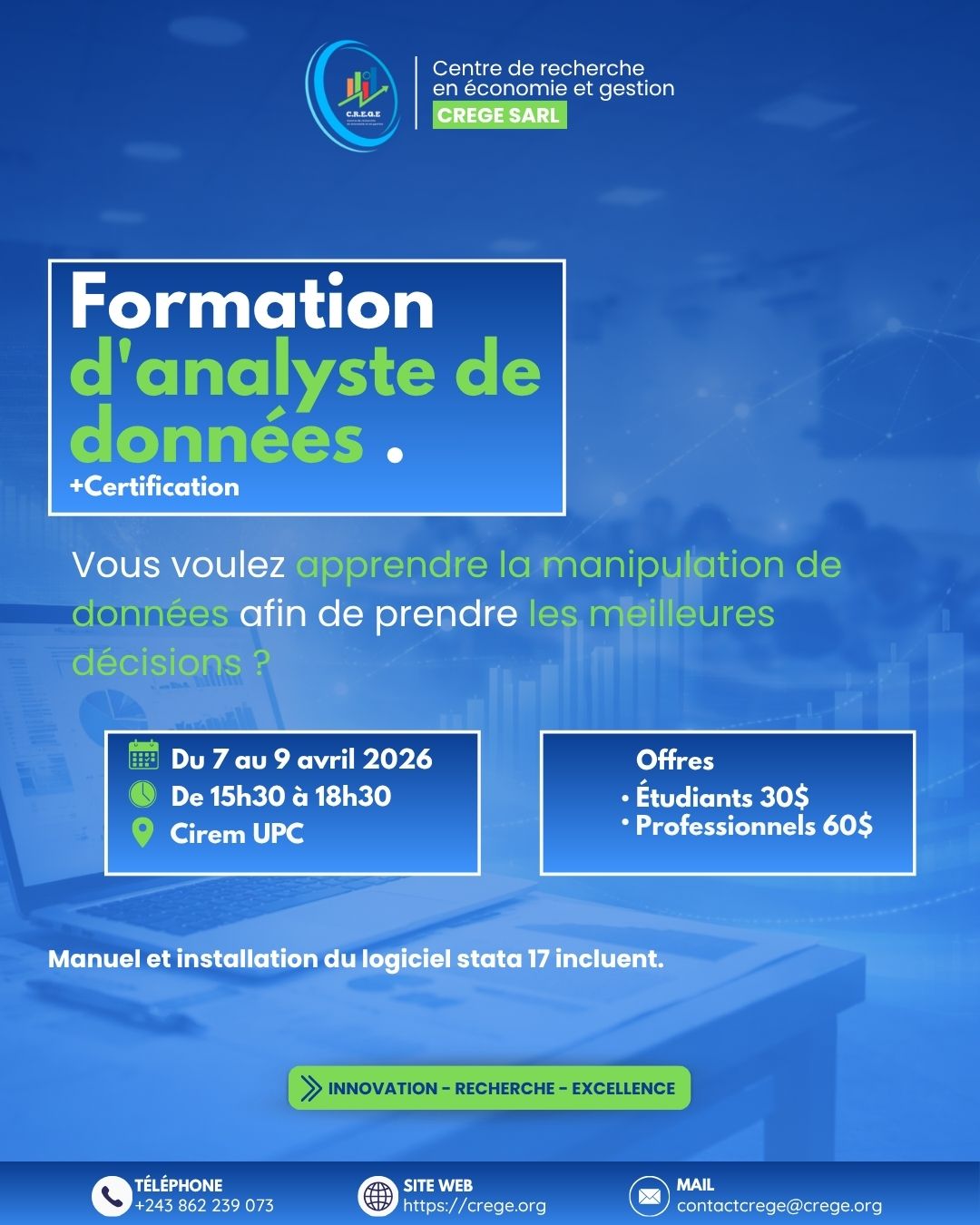 Formation d’avril en analyse de données niveau 1