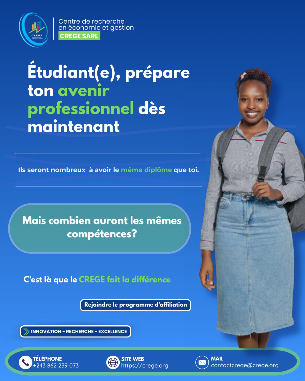 Étudiante préparant son avenir professionnel